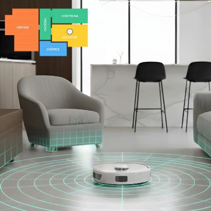 TESLA Electronics RoboStar - Aspirador robótico inteligente 2 en 1 3200 mAh Wi-Fi blanco