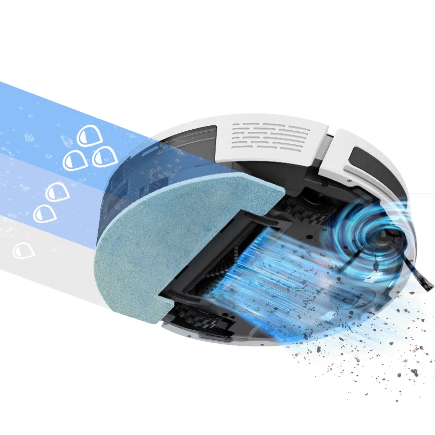 TESLA Electronics RoboStar - Aspirador robótico inteligente 2 en 1 3200 mAh Wi-Fi blanco