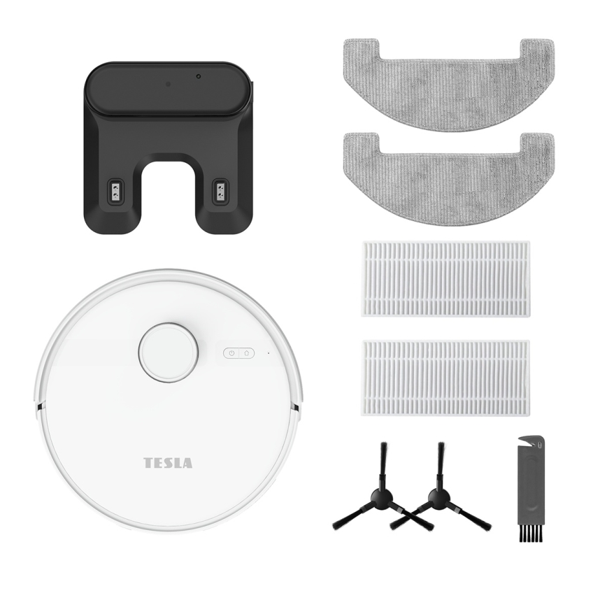TESLA Electronics RoboStar - Aspirador robótico inteligente 2 en 1 3200 mAh Wi-Fi blanco