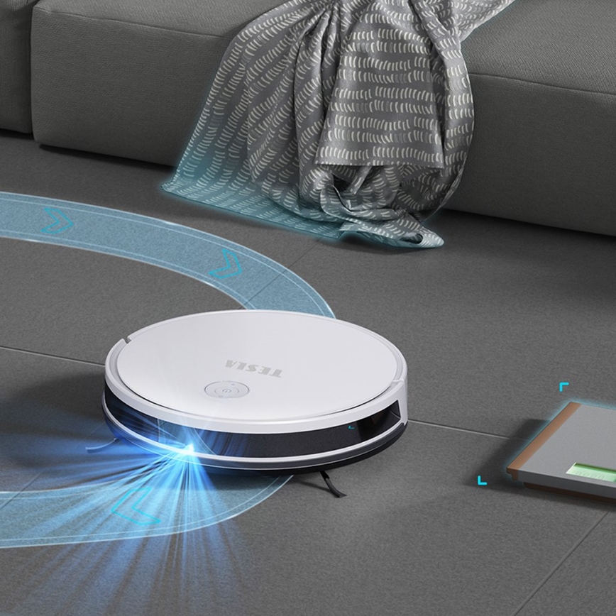 TESLA Electronics RoboStar - Robot aspirador inteligente 2en1 2600 mAh Wi-Fi blanco + control remoto