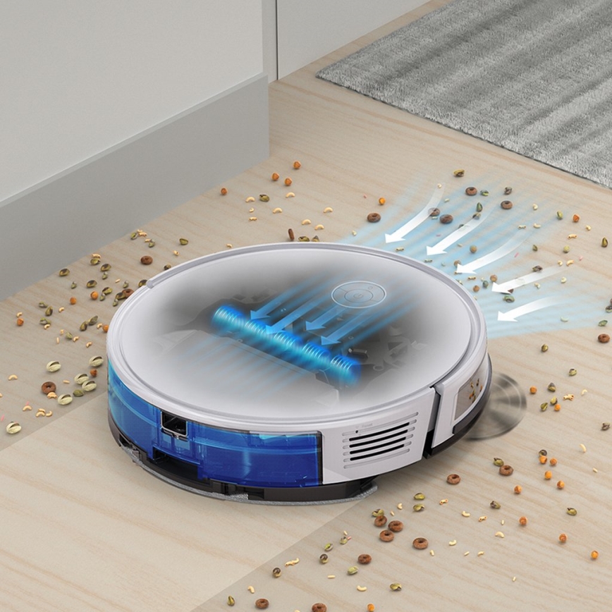 TESLA Electronics RoboStar - Robot aspirador inteligente 2en1 2600 mAh Wi-Fi blanco + control remoto