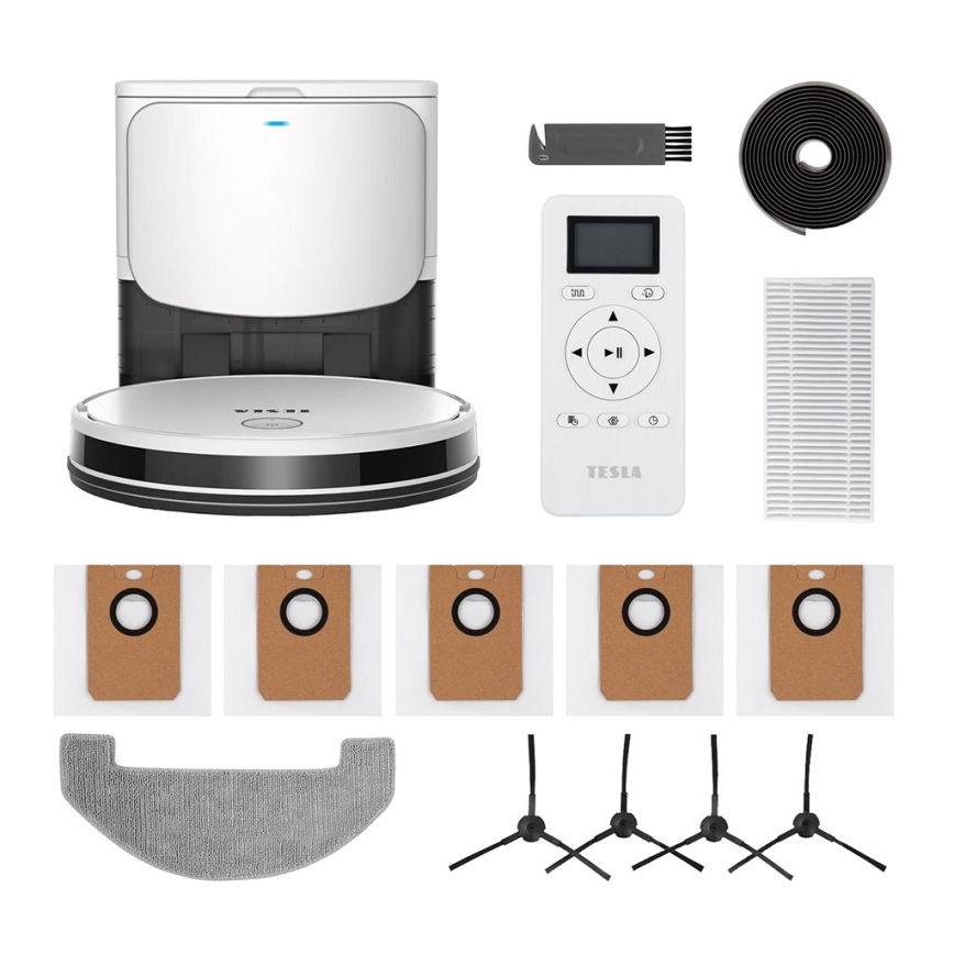 TESLA Electronics RoboStar - Robot aspirador inteligente 2en1 2600 mAh Wi-Fi blanco + control remoto