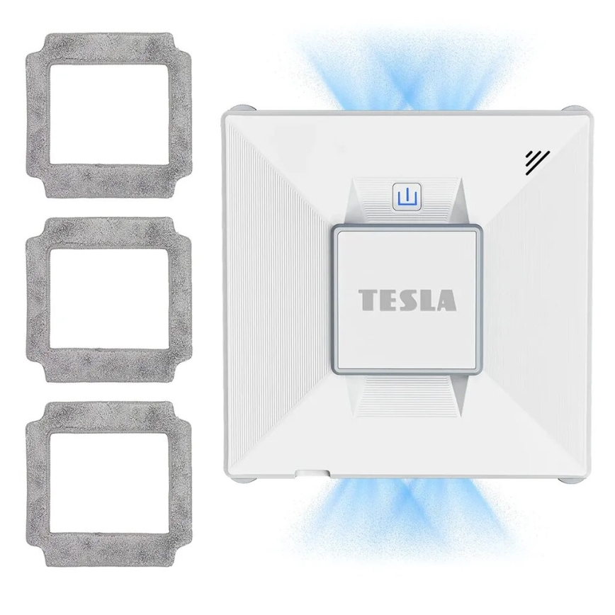 TESLA Electronics RoboStar - Limpiacristales inteligente con pulverizador de agua 72W/230V/650 mAh Wi-Fi + control remoto