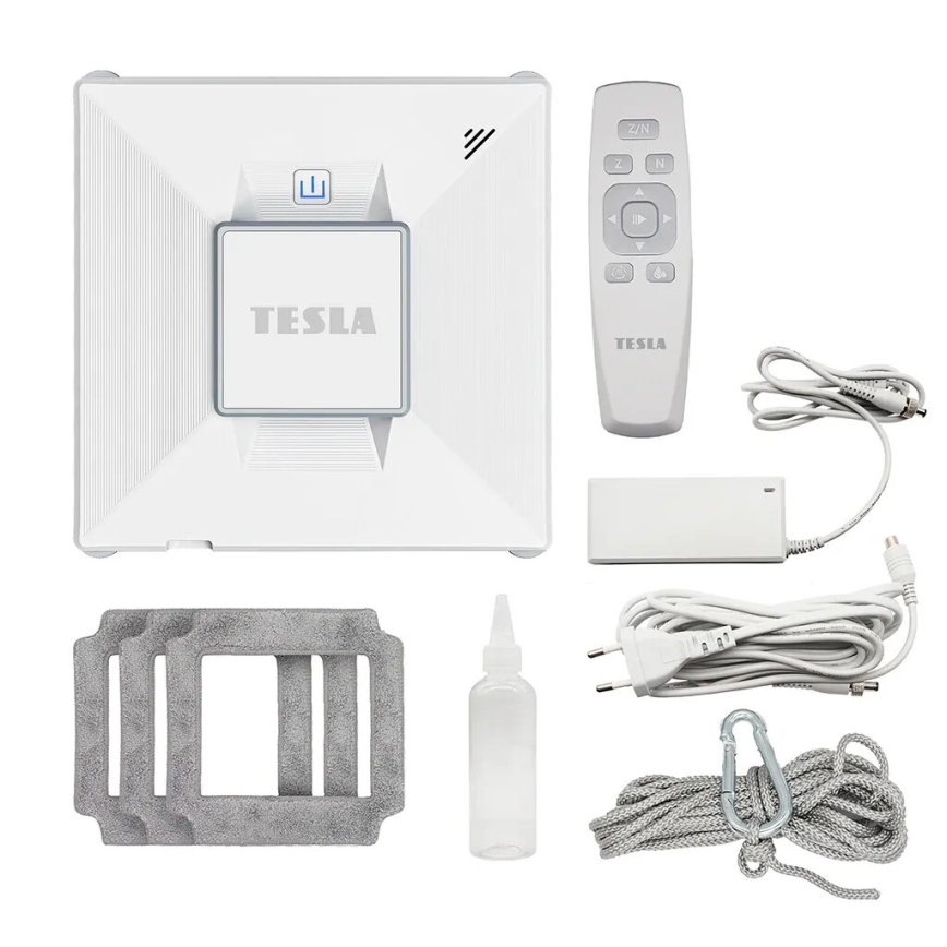 TESLA Electronics RoboStar - Limpiacristales inteligente con pulverizador de agua 72W/230V/650 mAh Wi-Fi + control remoto
