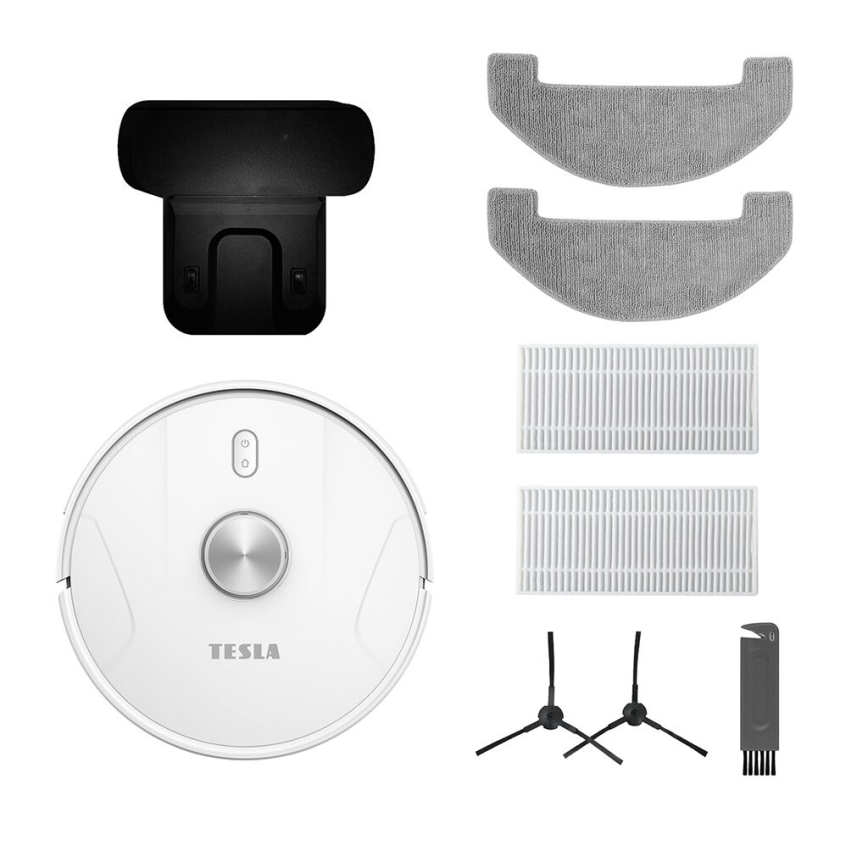 TESLA Electronics RoboStar - Robot aspirador inteligente 2en1 2600 mAh Wi-Fi blanco