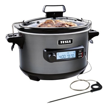 TESLA Electronics SlowCook - Olla de cocción lenta de 5,6 l, 290W/230V