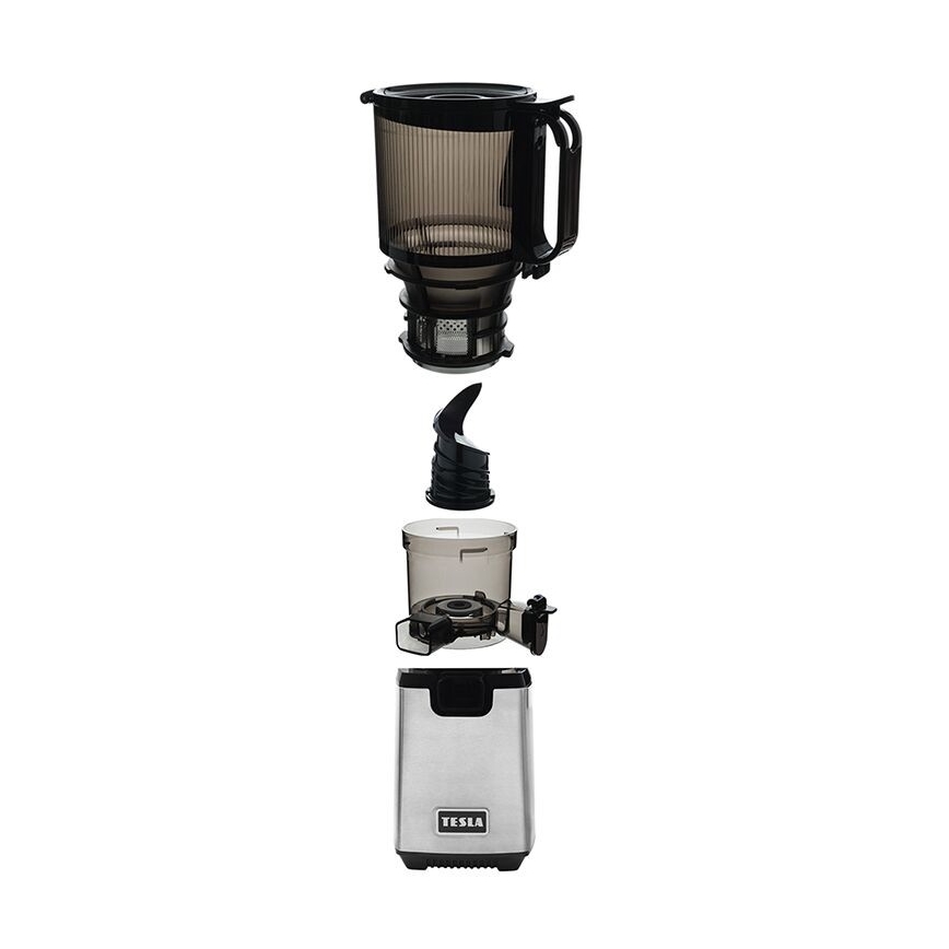 TESLA Electronics SlowJuicer Deluxe - Extractor de jugos lento 250W/230V acero inoxidable