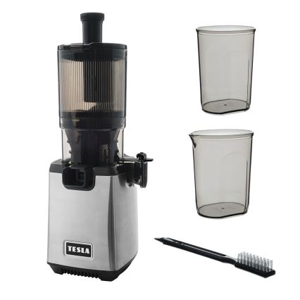 TESLA Electronics SlowJuicer Deluxe - Extractor de jugos lento 250W/230V acero inoxidable