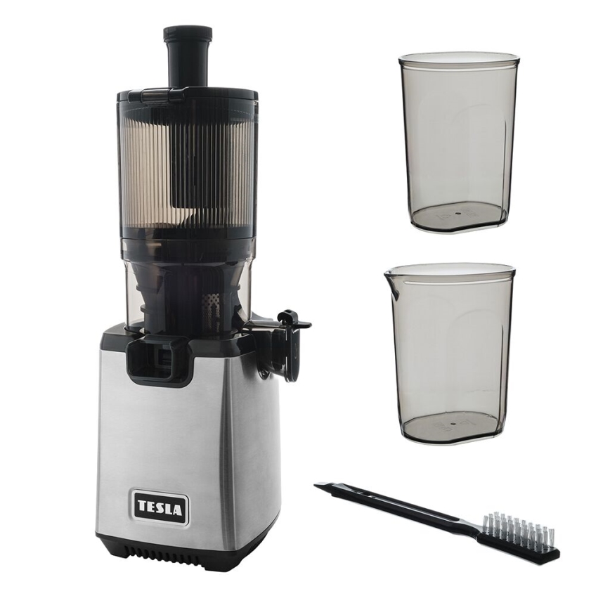 TESLA Electronics SlowJuicer Deluxe - Extractor de jugos lento 250W/230V acero inoxidable