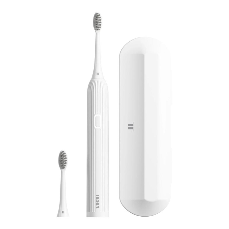 TESLA Smart - Cepillo de dientes sónico inteligente TS200 DELUXE blanco