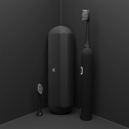 TESLA Smart - Cepillo de dientes sónico inteligente TS200 DELUXE negro