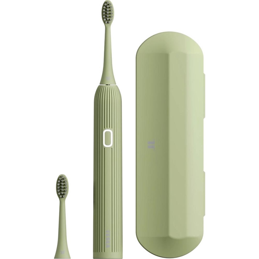 TESLA Smart - Cepillo de dientes sónico inteligente TS200 DELUXE verde