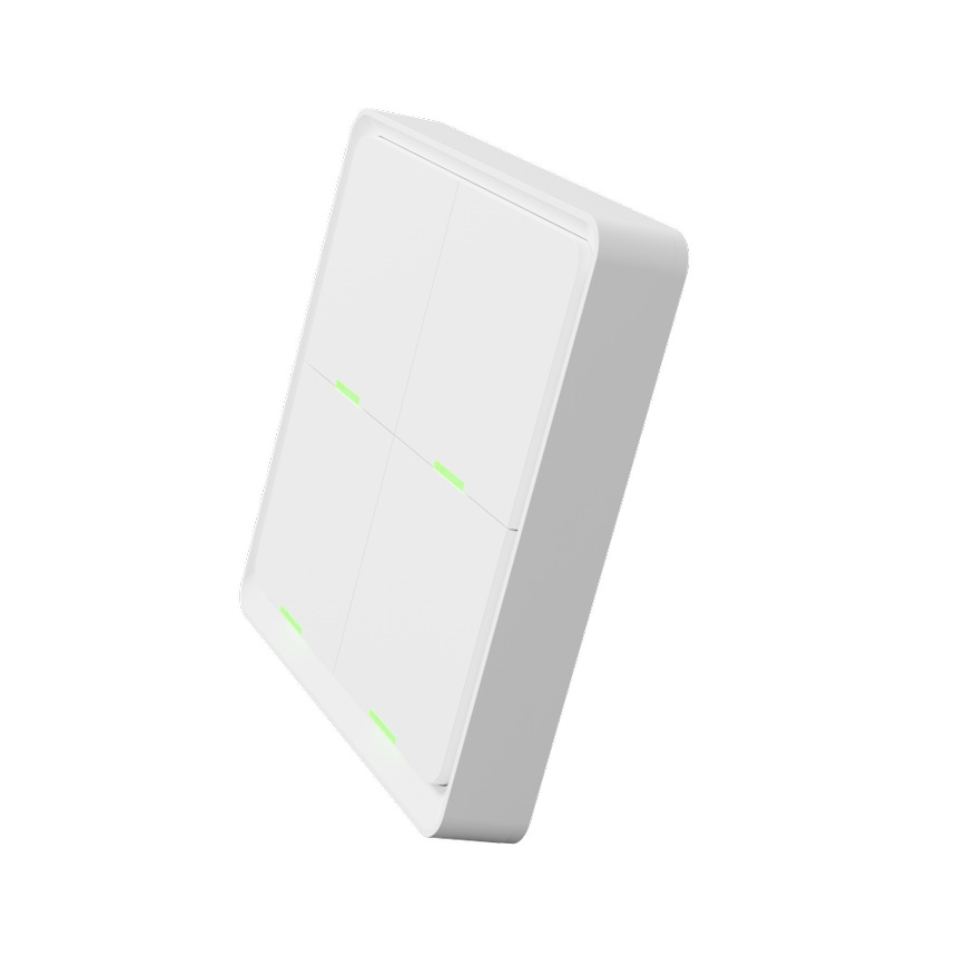 TESLA Smart - Interruptor inalámbrico inteligente para el hogar 4P 1xCR2430 ZigBee