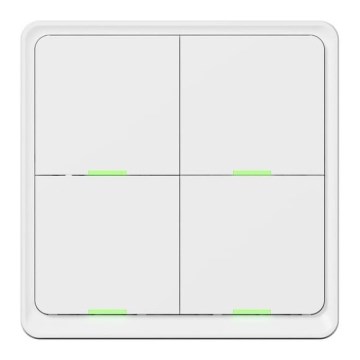 TESLA Smart - Interruptor inalámbrico inteligente para el hogar 4P 1xCR2430 ZigBee