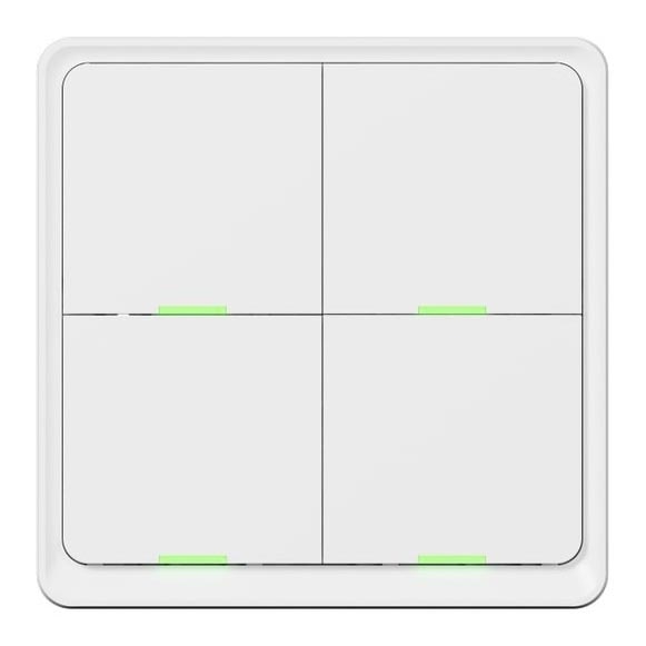 TESLA Smart - Interruptor inalámbrico inteligente para el hogar 4P 1xCR2430 ZigBee
