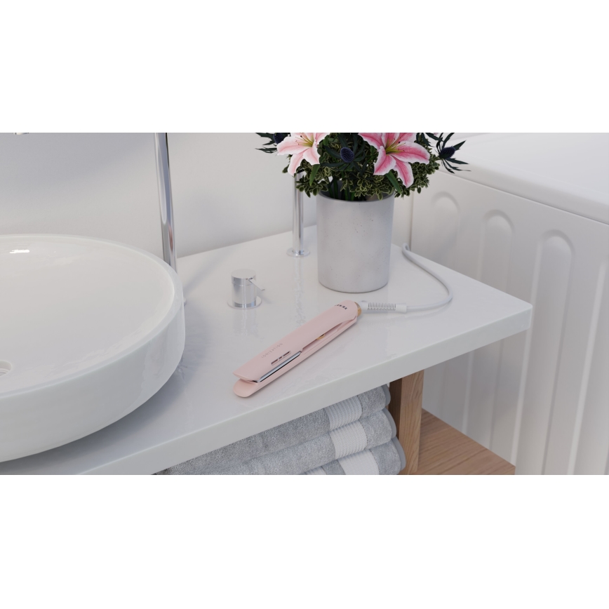 TESLA Smart - Plancha de pelo con LED mostrar 48W/230V