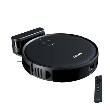 TESLA Smart - Robot aspirador inteligente 2 en 1 2000 mAh Wi-Fi negro + mando a distancia