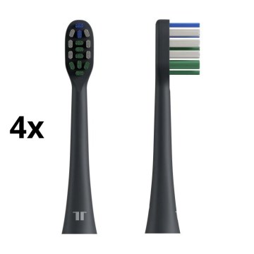 TESLA Smart - SET de 4 cabezales de repuesto para cepillo sónico TS400 negro