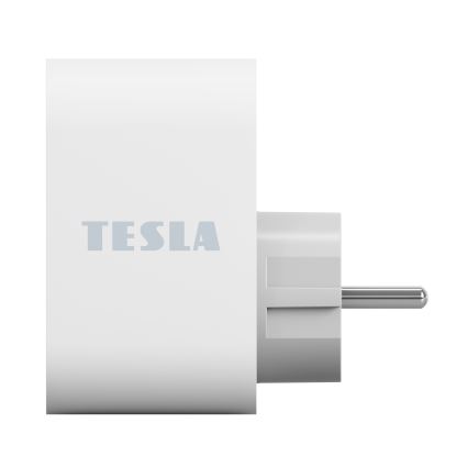 TESLA Smart - Toma inteligente 3680W/230V/16A Type F/E 2xUSB-A + 1xUSB-C Wi-Fi