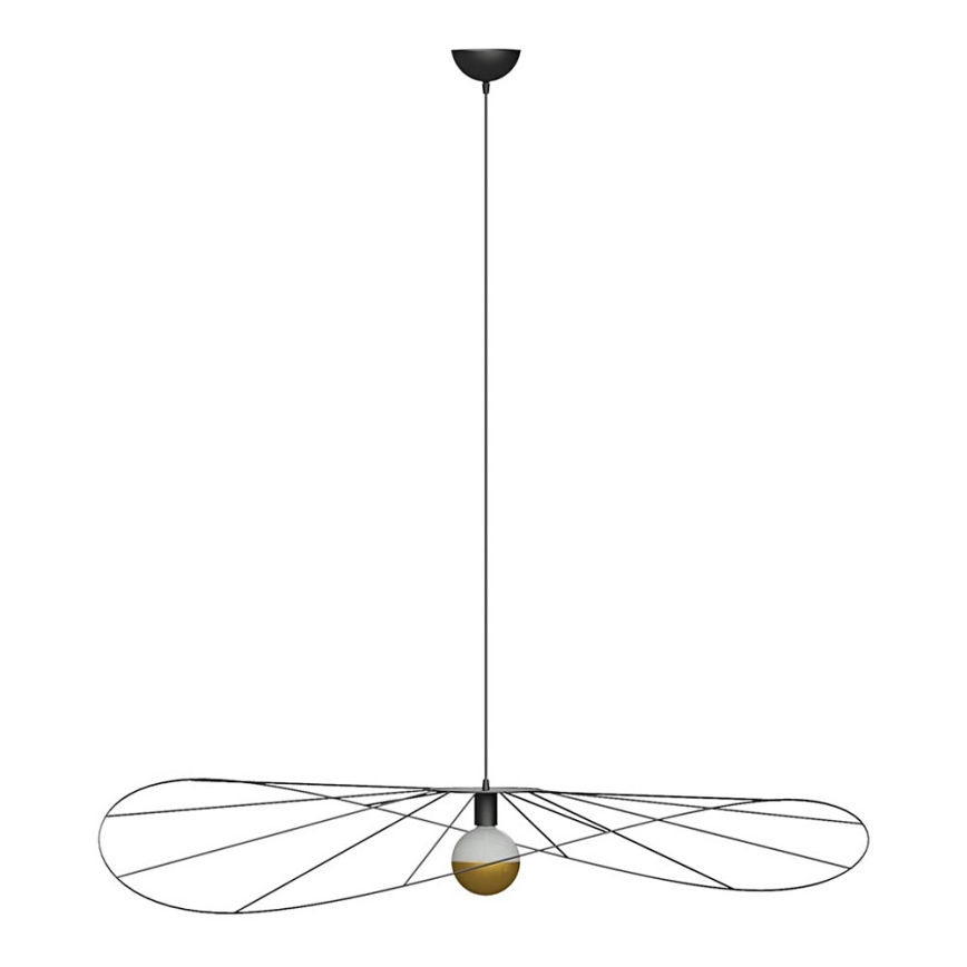 Thoro TH.011 - Lámpara colgante ESKOLA 1xE27/60W/230V negro