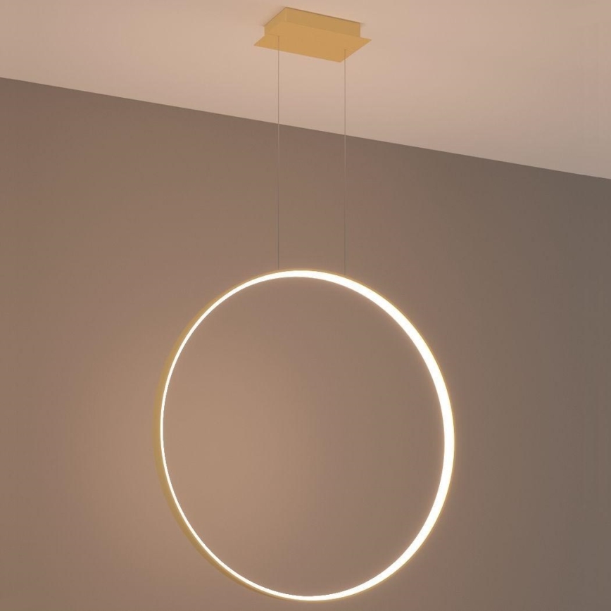 Thoro TH.175 - Lámpara LED colgante RIO LED/50W/230V CRI 90 3000K diá. 78 cm dorado