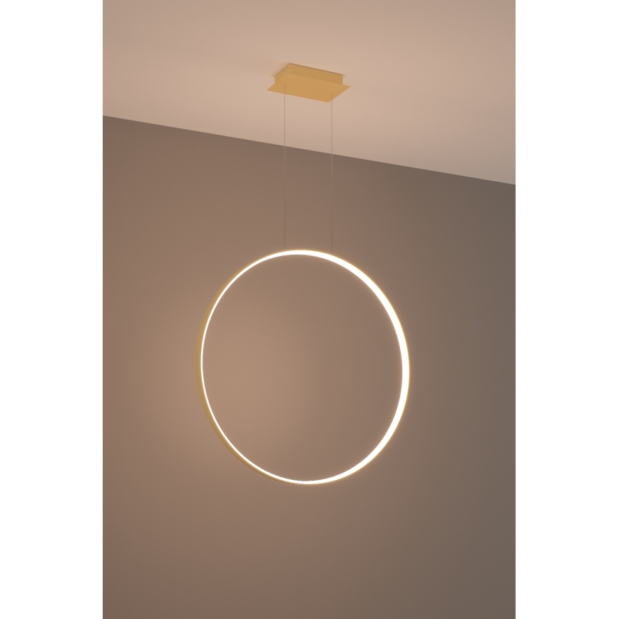 Thoro TH.175 - Lámpara LED colgante RIO LED/50W/230V CRI 90 3000K diá. 78 cm dorado