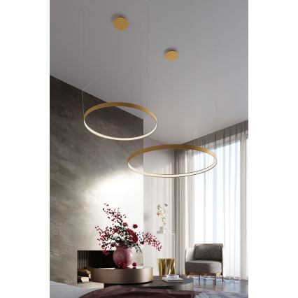 Thoro TH.181 - LED  Lámpara colgante RIO LED /50W/230V CRI 95 4000K diá. 78 cm dorado