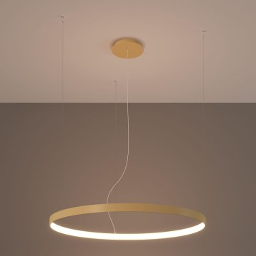 Thoro TH.216 - Lámpara LED colgante RIO LED/30W/230V CRI 90 3000K diá. 55 cm dorado