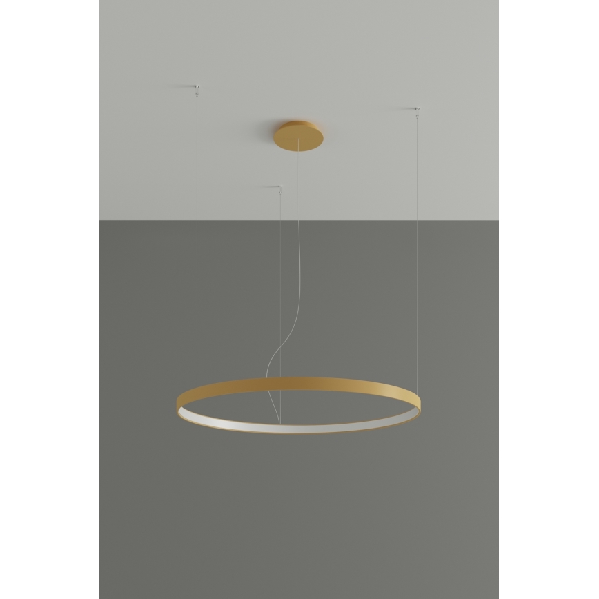 Thoro TH.217 - Lámpara LED colgante RIO LED/30W/230V CRI 95 4000K diá. 55 cm dorado