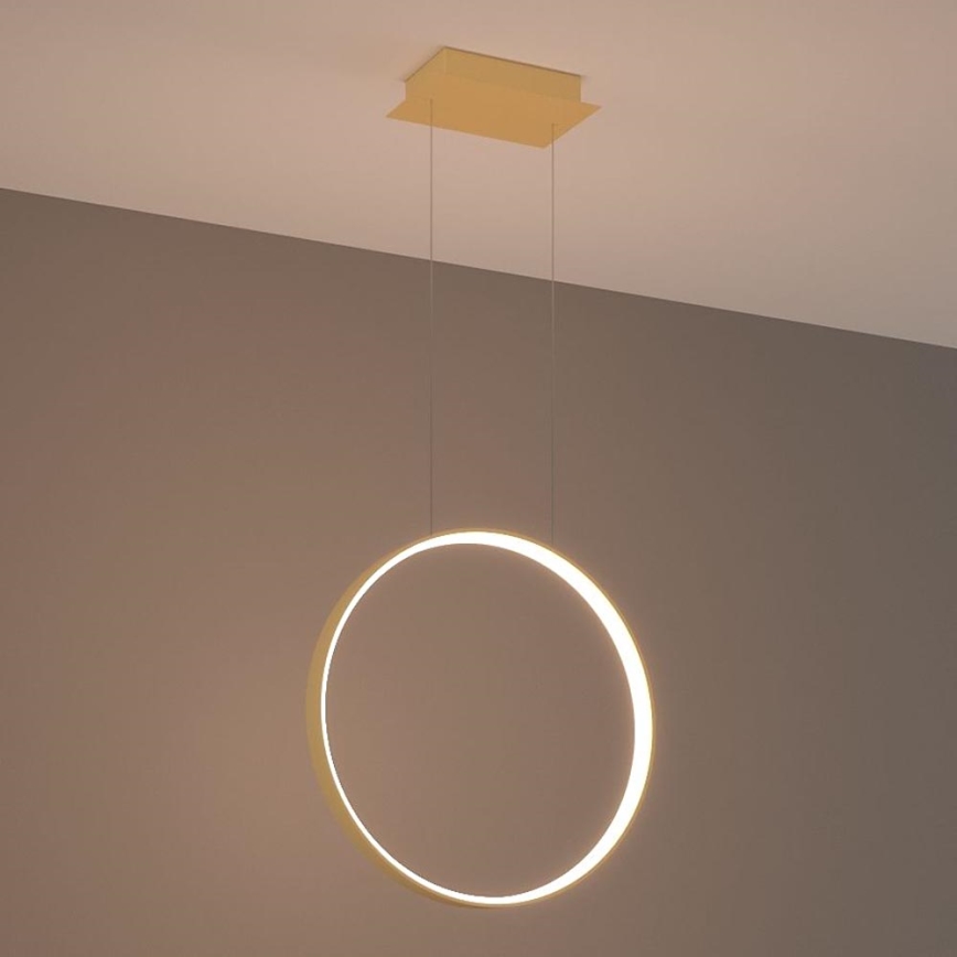 Thoro TH.220 - Lámpara LED colgante RIO LED/30W/230V CRI 90 3000K diá. 55 cm dorado
