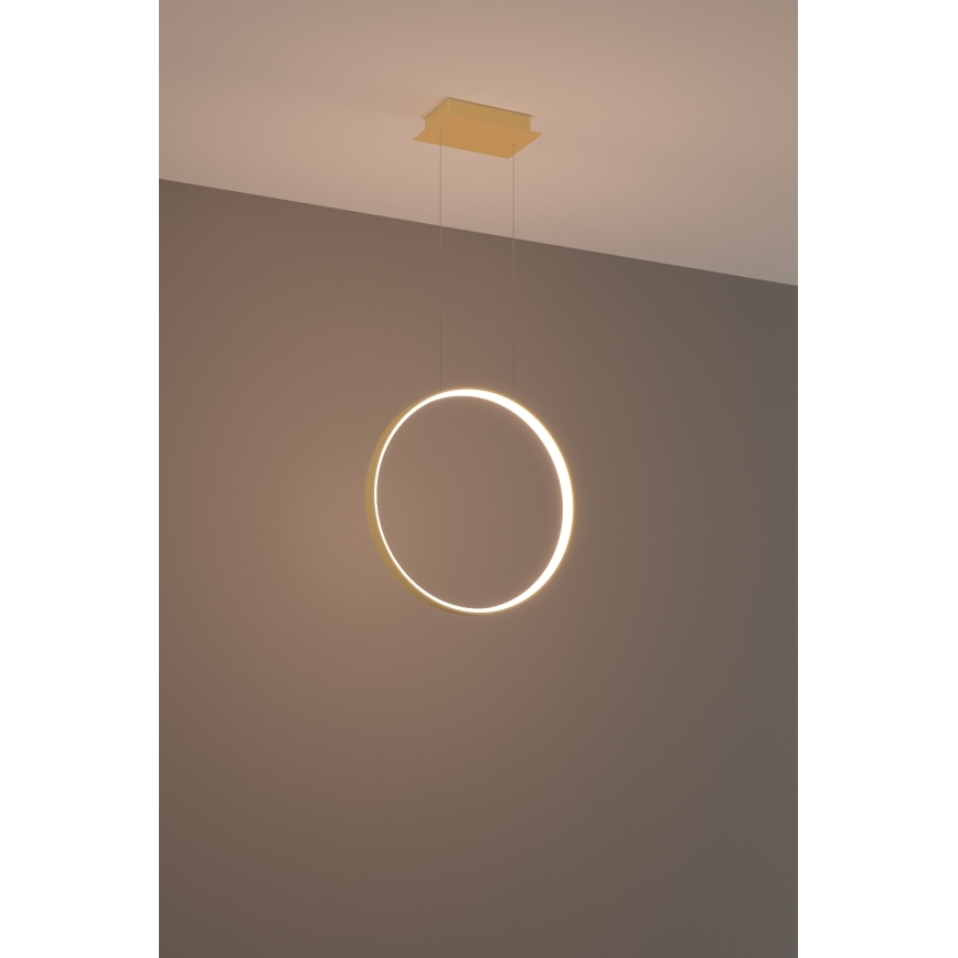 Thoro TH.220 - Lámpara LED colgante RIO LED/30W/230V CRI 90 3000K diá. 55 cm dorado