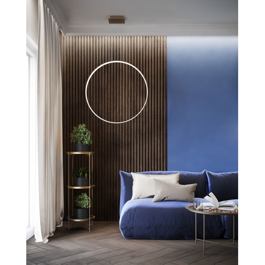 Thoro TH.221 - Lámpara LED colgante RIO LED/30W/230V CRI 95 4000K diá. 55 cm dorado