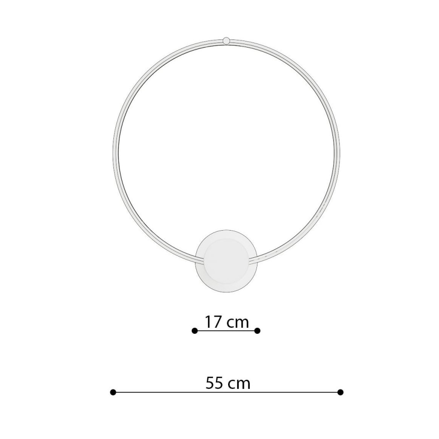 Thoro TH.222 - Plafón LED RIO LED/30W/230V CRI 90 3000K diá. 55 cm dorado