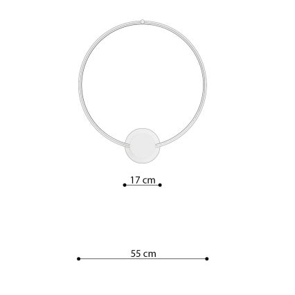 Thoro TH.223 - Plafón LED RIO LED/30W/230V CRI 95 4000K diá. 55 cm dorado
