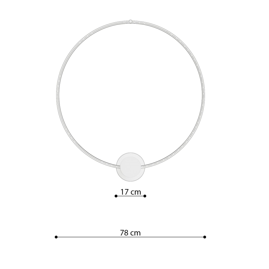 Thoro TH.224 - Plafón LED RIO LED/50W/230V CRI 90 3000K diá. 78 cm dorado