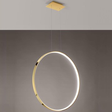 Thoro TH.248 - Lámpara LED colgante RIO LED/50W/230V CRI 90 3000K diá. 78 cm dorado