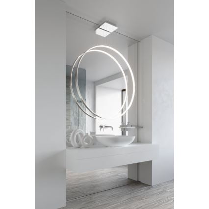 Thoro TH.249 - Lámpara LED colgante RIO LED/50W/230V CRI 90 4000K diá. 78 cm cromo brillante