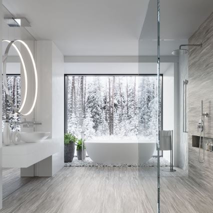 Thoro TH.249 - Lámpara LED colgante RIO LED/50W/230V CRI 90 4000K diá. 78 cm cromo brillante