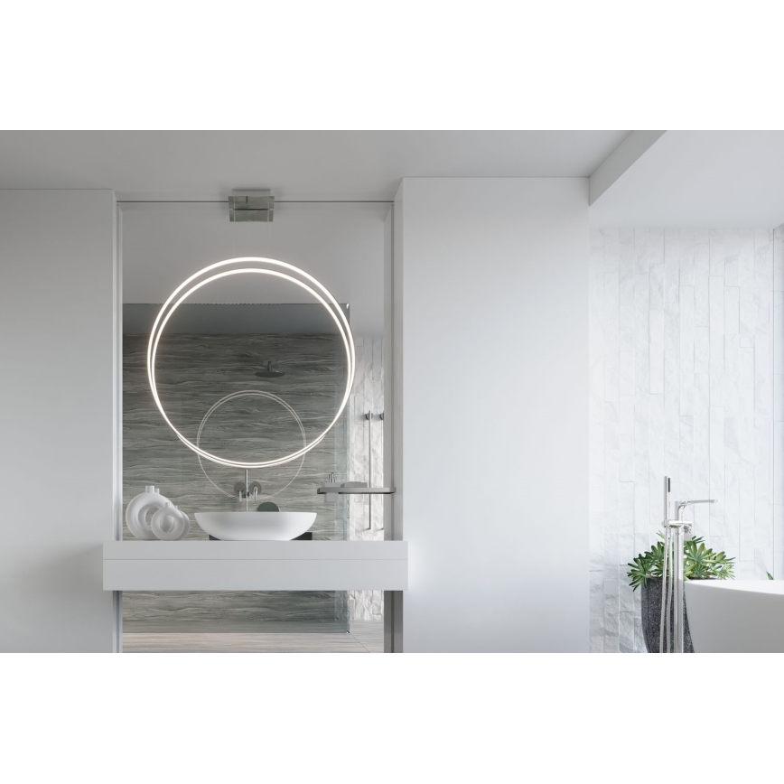 Thoro TH.249 - Lámpara LED colgante RIO LED/50W/230V CRI 90 4000K diá. 78 cm cromo brillante