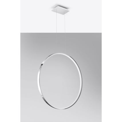 Thoro TH.249 - Lámpara LED colgante RIO LED/50W/230V CRI 90 4000K diá. 78 cm cromo brillante