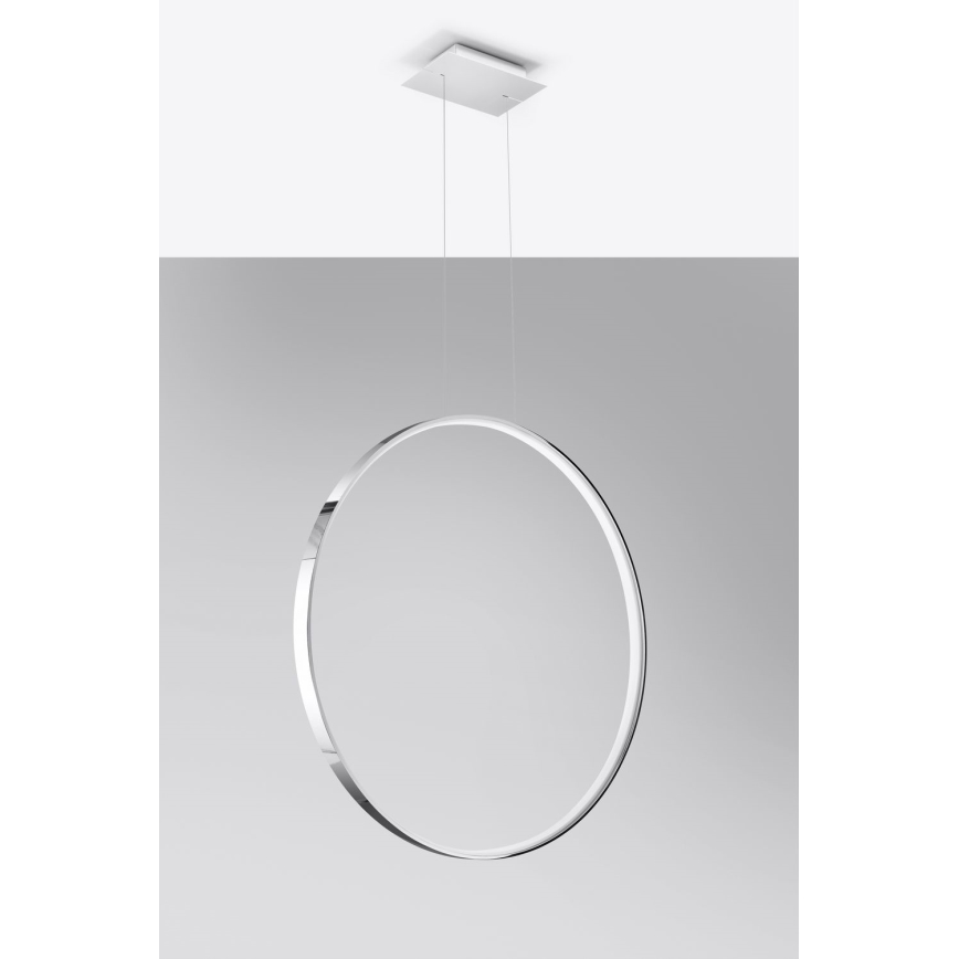 Thoro TH.249 - Lámpara LED colgante RIO LED/50W/230V CRI 90 4000K diá. 78 cm cromo brillante