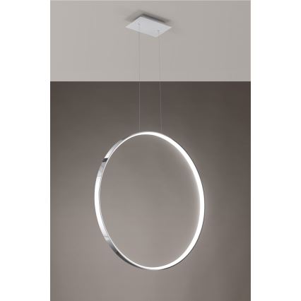 Thoro TH.249 - Lámpara LED colgante RIO LED/50W/230V CRI 90 4000K diá. 78 cm cromo brillante