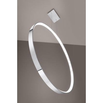 Thoro TH.249 - Lámpara LED colgante RIO LED/50W/230V CRI 90 4000K diá. 78 cm cromo brillante