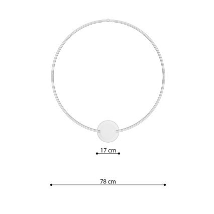 Thoro TH.252 - Plafón LED RIO LED/50W/230V CRI 90 3000K diá. 78 cm dorado