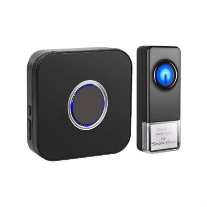 Timbre inalámbrico 3xAAA IP55 negro
