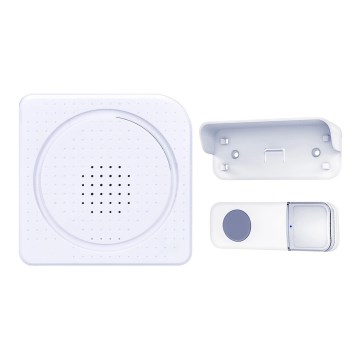 Timbre inalámbrico a pilas 3V/3xAA IP44 blanco