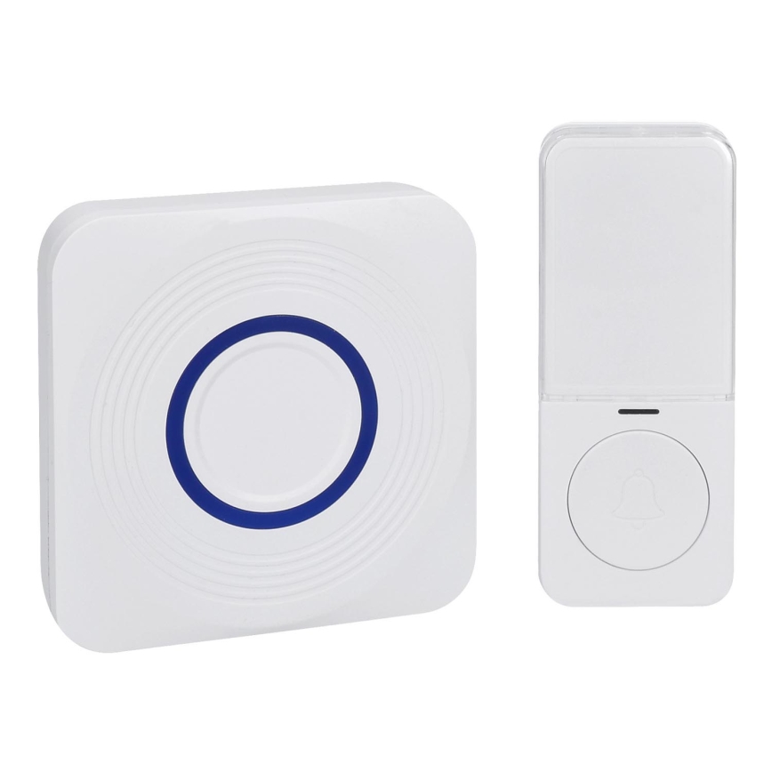 Timbre inalámbrico a pilas 3xAAA IP56 blanco