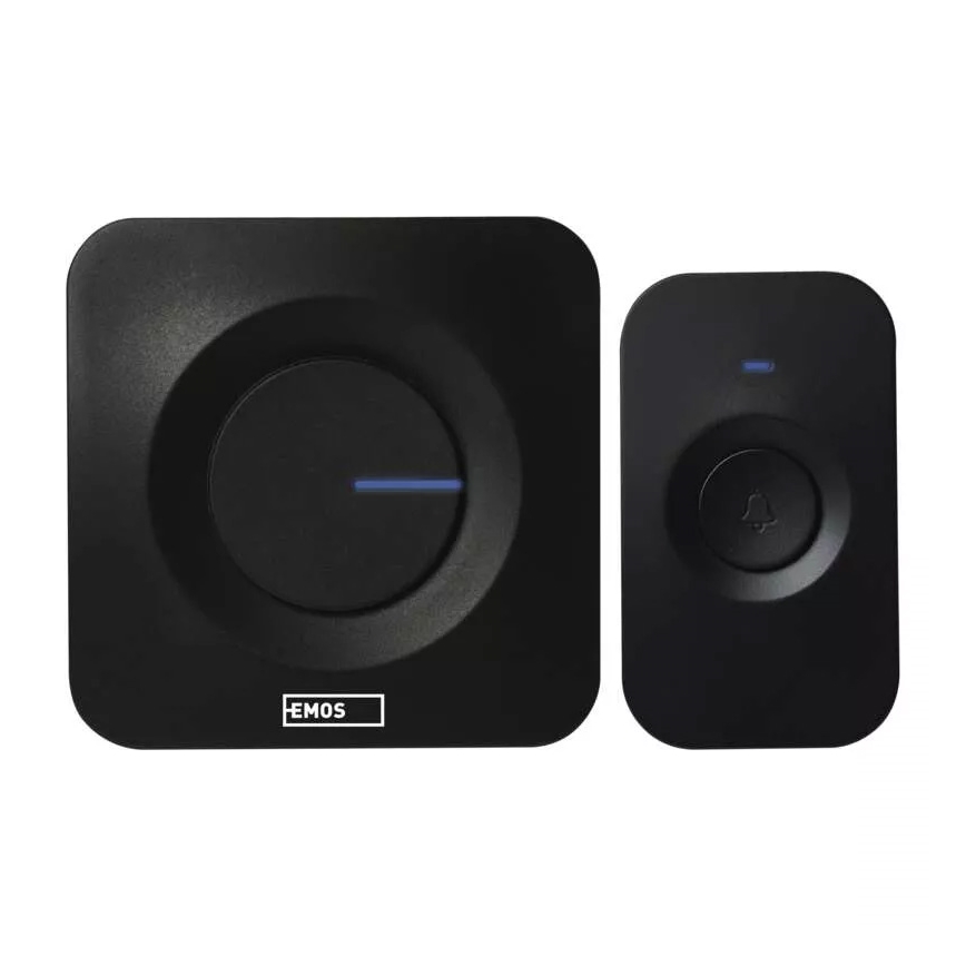 Timbre inalámbrico a pilas 3xAAA IP56 negro