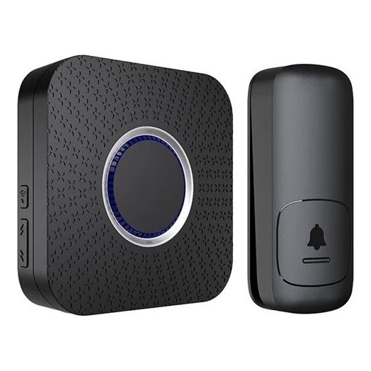 Timbre inalámbrico cinético 230V negro