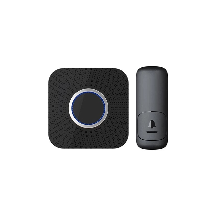 Timbre inalámbrico cinético 230V negro